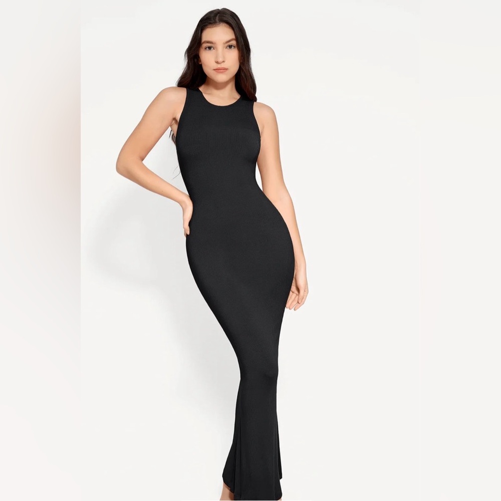 Skims Soft Lounge High Neck Tank Dress
